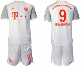 Wholesale Cheap Men 2020-2021 club Bayern Munchen away 9 white Soccer Jerseys