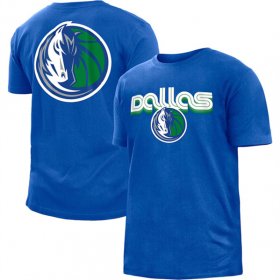 Cheap Men\'s Dallas Mavericks Blue City Edition T-Shirt