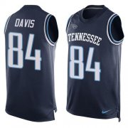 Wholesale Cheap Nike Titans #84 Corey Davis Navy Blue Team Color Men's Stitched NFL Limited Tank Top Jersey