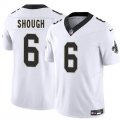 Cheap Men's New Orleans Saints #6 Tyler Shough White 2025 Draft F.U.S.E. Vapor Limited Football Stitched Jersey