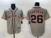 Cheap Men's San Francisco Giants #26 Matt Chapman Gray Cool Base Stitched Baseball Jersey