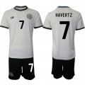 Men's Germany #7 Kai Havertz White 2025 Home Soccer Jersey Suit