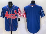 Cheap Men's St. Louis Cardinals Blank Royal Independence Day Vapor Premier Limited Stitched Baseball Jersey