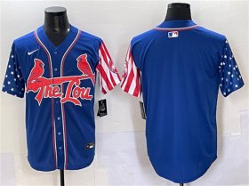 Cheap Men\'s St. Louis Cardinals Blank Royal Independence Day Vapor Premier Limited Stitched Baseball Jersey