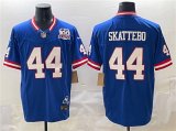 Men's New York Giants #44 Cam Skattebo Royal 2025 Draft F.U.S.E. 100th Season & State Patch Vapor Limited Football Stitched Jersey Cheap
