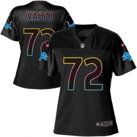 Wholesale Cheap Nike Lions #72 Halapoulivaati Vaitai Black Women\'s NFL Fashion Game Jersey