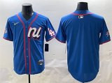 Cheap Men's National League Los Angeles Dodgers Blank Blue 2025 All-Star Edition Limited Stitched Baseball Jersey