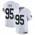 Men's Las Vegas Raiders #95 Leki Fotu White 2025 Vapor Football Stitched Jersey Cheap