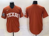 Cheap Men's Texas Longhorns Blank Orange 2025 World Series & SEC Patch Stitched Jersey