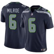 Cheap Men's Seattle Seahawks #6 Jalen Milroe Navy 2025 F.U.S.E. Vapor Limited Football Stitched Jersey