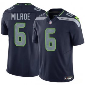 Cheap Men\'s Seattle Seahawks #6 Jalen Milroe Navy 2025 F.U.S.E. Vapor Limited Football Stitched Jersey