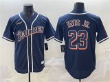 Men's San Diego Padres #23 Fernando Tatis Jr. Navy Stitched Baseball Jersey Cheap
