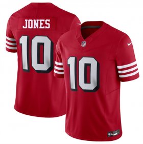Youth San Francisco 49ers #10 Mac Jones New Red 2025 F.U.S.E. Vapor Untouchable Limited Stitched Football Jersey Cheap