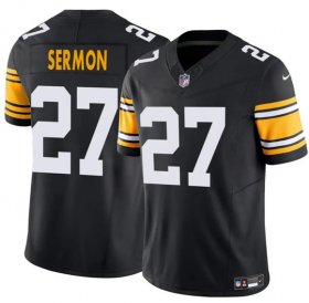 Men\'s Pittsburgh Steelers #27 Trey Sermon Black 2025 F.U.S.E. Alternate Vapor Untouchable Limited Football Stitched Jersey Cheap Wholesale
