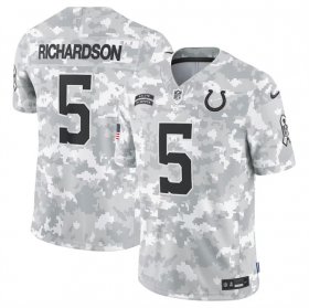 Men\'s Indianapolis Colts #5 Anthony Richardson 2024 Arctic Camo Salute To Service Limited Stitched Football Jersey