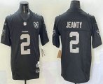 Cheap Men's Las Vegas Raiders #2 Ashton Jeanty Limited Black 65th Fashion Vapor Jersey