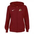 Wholesale Cheap Washington Redskins Ladies Tailgater Full Zip Hoodie Red