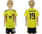 Wholesale Cheap Colombia #19 Hernandez Home Kid Soccer Country Jersey