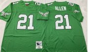 Men's Philadelphia Eagles #21 Eric Allen Kelly Green Throwback Stitched Football Jersey