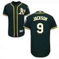 Wholesale Cheap Athletics #9 Reggie Jackson Green Flexbase Authentic Collection Stitched MLB Jersey