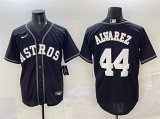 Men's Houston Astros #44 Yordan Alvarez Black Lights Out Limited Stitched Baseball Jersey Cheap Wholesale