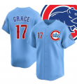 Cheap Men's Chicago Cubs #17 Mark Grace Blue 2024-25 2nd Alternate Limited Stitched Baseball Jersey