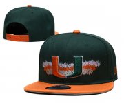 Miami (FL) Hurricanes Stitched Snapback Hats Cheap Wholesale