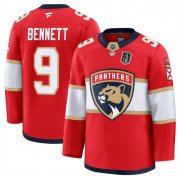 Men's Florida Panthers #9 Sam Bennett Red 2025 Stanley Cup Final Patch Stitched Hockey Jersey Cheap