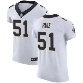 Wholesale Cheap Nike Saints #51 Cesar Ruiz White Men\'s Stitched NFL New Elite Jersey