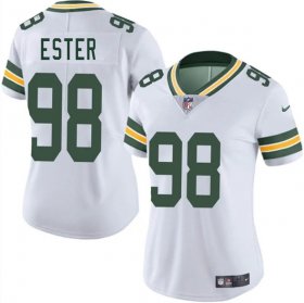 Women\'s Green Bay Packers #98 James Ester White 2025 Vapor Untouchable Limited Football Stitched Jersey(Run Small) Cheap
