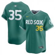 Cheap Men's Boston Red Sox #35 Garrett Crochet Green 2025 City Connect Limited Stitched Baseball Jersey