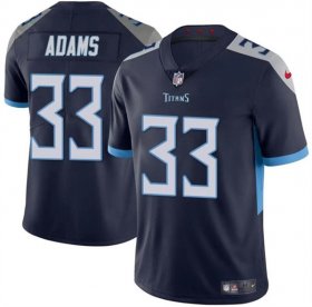 Men\'s Tennessee Titans #33 Jamel Adams Navy Vapor Limited Football Stitched Jersey