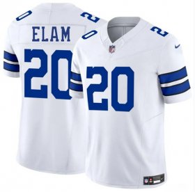 Men\'s Dallas Cowboys #20 Kaiir Elam White 2025 F.U.S.E. Vapor Untouchable Limited Football Stitched Jersey Cheap