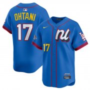 Cheap Men's National League #17 Shohei Ohtani Blue 2025 All-Star Edition Limited Stitched Baseball Jersey