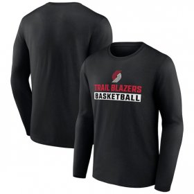 Men\'s Portland Trail Blazers Black Let\'s Go Long Sleeve T-Shirt
