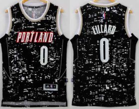 Wholesale Cheap Men\'s Portland Trail Blazers #0 Damian Lillard Adidas 2015 Urban Luminous Swingman Jersey