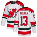 Wholesale Cheap Adidas Devils #13 Nico Hischier White Alternate Authentic Stitched NHL Jersey