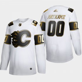 Wholesale Cheap Calgary Flames Custom Men\'s Adidas White Golden Edition Limited Stitched NHL Jersey
