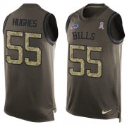Wholesale Cheap Nike Bills #55 Jerry Hughes Green Men's Stitched NFL Limited Salute To Service Tank Top Jersey