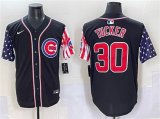 Cheap Men's Chicago Cubs #30 Kyle Tucker Black 2025 Independence Day Vapor Premier Limited Stitched Baseball Jersey