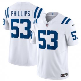 Men\'s Indianapolis Colts #53 Jacob Phillips White 2025 F.U.S.E. Vapor Limited Football Stitched Jersey Cheap