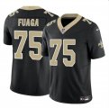 Cheap Men's New Orleans Saints #75 Taliese Fuaga Black 2024 Draft F.U.S.E. Vapor Limited Football Stitched Jersey