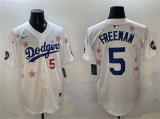 Men's Los Angeles Dodgers #5 Freddie Freeman White 2025 Tokyo Series Limited Stitched Baseball Jersey Cheap