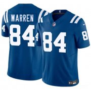 Cheap Men's Indianapolis Colts #84 Tyler Warren Blue 2025 Draft F.U.S.E. Vapor Limited Football Stitched Jersey