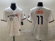 Cheap Men's Houston Astros #11 Cam Smith White 2025 City Connect Limited Stitched Baseball Jersey