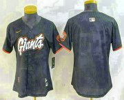 Cheap Women's San Francisco Giants Blank Black 2025 City Connect Limited Jersey