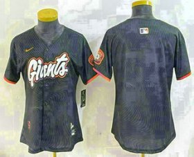 Cheap Women\'s San Francisco Giants Blank Black 2025 City Connect Limited Jersey