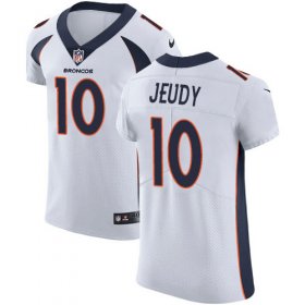 Wholesale Cheap Nike Broncos #10 Jerry Jeudy White Men\'s Stitched NFL New Elite Jersey
