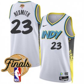 Men\'s Indiana Pacers #23 Aaron Nesmith White 2024-25 City Edition Stitched Basketball Jersey Cheap