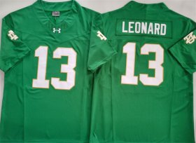 Cheap Men\'s Notre Dame Fighting Irish #13 Riley Leonard Green 2024 F.U.S.E. Limited Stitched Jersey